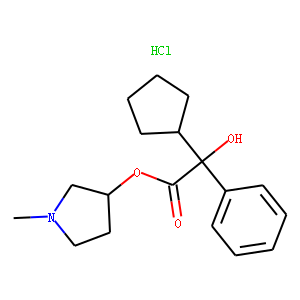 1-Methyl-3-(a-cyclopentylmandeloyloxy)pyrrolidinehydrochloride