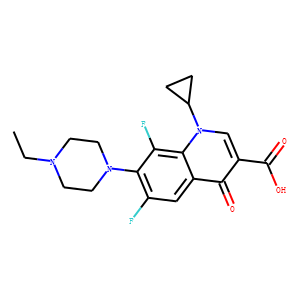 3-Quinolinecarboxylic acid, 1-cyclopropyl-7-(4-ethyl-1-piperazinyl)-6,8-difluoro-1,4-dihydro-4-oxo-