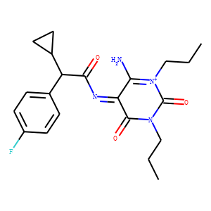Benzeneacetamide,  N-(6-amino-1,2,3,4-tetrahydro-2,4-dioxo-1,3-dipropyl-5-pyrimidinyl)--alpha--cyclo