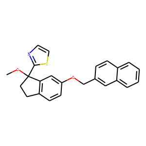 1-methoxy-6-(naphth-2-yl-methoxy)-1-(thiazol-2-yl)indan