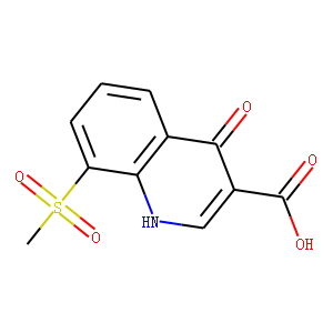 3-Quinolinecarboxylic  acid,  1,4-dihydro-8-(methylsulfonyl)-4-oxo-