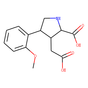 4-(2-methoxyphenyl)-2-carboxy-3-pyrrolidineacetic acid