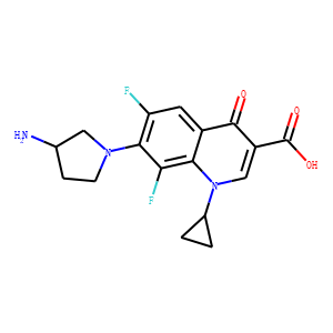 7-[(3S)-3-aminopyrrolidin-1-yl]-1-cyclopropyl-6,8-difluoro-4-oxo-quino line-3-carboxylic acid