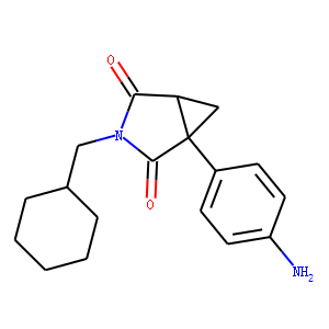 3-(cyclohexylmethyl)-1-(4-aminophenyl)-3-azabicyclo(3.1.0)hexane-2,4-dione