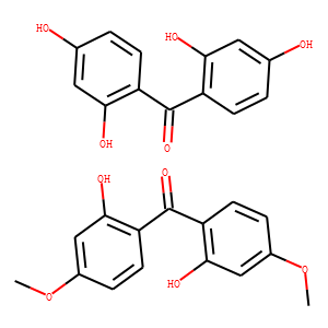 2,2'4,4'-TETRAHYDROXYBENZOPHENONE AND 2,2'-DIHYDROXY-4,4'-DIMETHOXYBENZOPHENONE