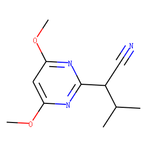 2-Pyrimidineacetonitrile, 4,6-dimethoxy--alpha--(1-methylethyl)- (9CI)