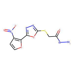 (5-(nitro-2-furyl)-1,3,4-oxadiazol-2-ylthio)acethydrazide