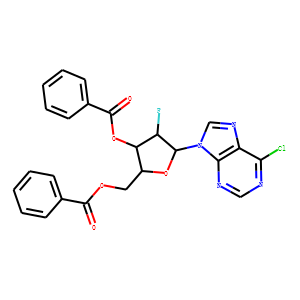 6-Chloropurine -9-beta-D-(3/',5/'-di-O-benzoyl-2/'-deoxy-2/'-fluoro)arabinoriboside