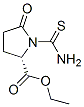 Proline,  5-oxo-1-(thiocarbamoyl)-,  ethyl  ester  (8CI)