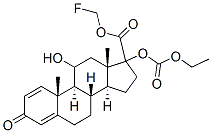 fluoromethyl 17-ethoxycarbonyloxy-11-hydroxyandrosta-1,4-dien-3-one-17-carboxylate
