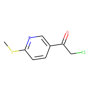 Ethanone, 2-chloro-1-[6-(methylthio)-3-pyridinyl]- (9CI)