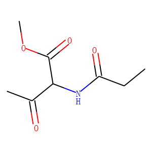 Butanoic  acid,  3-oxo-2-[(1-oxopropyl)amino]-,  methyl  ester