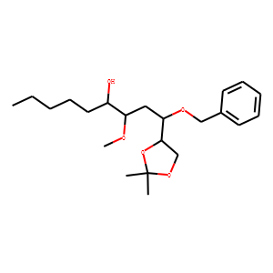 1,3-Dioxolane-4-butanol, .beta.-methoxy-2,2-dimethyl-.alpha.-pentyl-.delta.-(phenylmethoxy)-, 4R-4R*