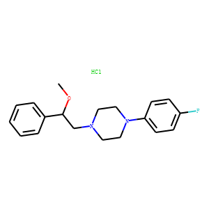 1-(4-fluorophenyl)-4-(2-methoxy-2-phenyl-ethyl)piperazine hydrochloride