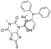8-thiotheophyllinate-triphenylphosphine gold(I)