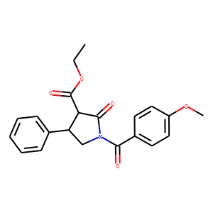 Ethyl 1-(4-methoxybenzoyl)-2-oxo-4-phenyl-3-pyrrolidinecarboxylate