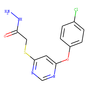 ((6-(4-Chlorophenoxy)-4-pyrimidinyl)thio)acetic acid hydrazide