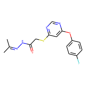 ((6-(4-Fluorophenoxy)-4-pyrimidinyl)thio)acetic acid (1-methylethylidene)hydrazide