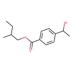 Benzoic acid, 4-(1-hydroxyethyl)-, 2-methylbutyl ester, [S-(R*,R*)]- (9CI)