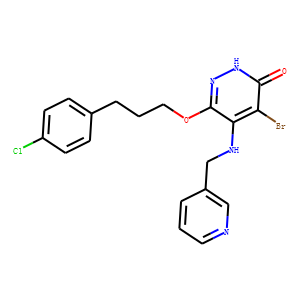4-Bromo-6-[3-(4-chlorophenyl)propoxy]-5-(pyridin-3-ylmethylamino)pyridazin-3(2H)-one hydrochloride (