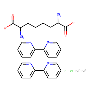  2,2'-bipyridine-alpha, alpha-diaminosuberic acid palladium(II)