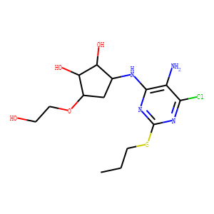 (1S,2S,3R,5S)-3-(5-Amino-6-chloro-2-(propylthio)pyrimidin-4-ylamino)-5-(2-hydroxyethoxy)cyclopentane