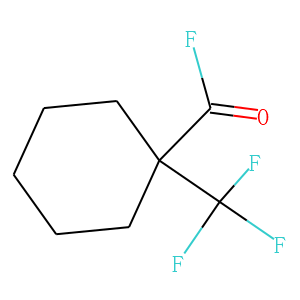 Cyclohexanecarbonyl fluoride, 1-(trifluoromethyl)- (9CI)