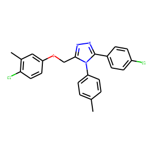 4H-1,2,4-Triazole, 3-((4-chloro-3-methylphenoxy)methyl)-5-(4-chlorophe nyl)-4-(4-methylphenyl)-