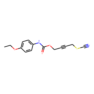 N-(p-Ethoxyphenyl)carbamic acid 4-thiocyanato-2-butynyl ester