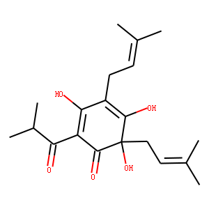 3,5,6-trihydroxy-4,6-bis(3-methylbut-2-enyl)-2-(2-methylpropanoyl)cyclohexa-2,4-dien-1-one