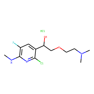 3-Pyridinemethanol, 2-chloro-alpha-((2-(dimethylamino)ethoxy)methyl)-5 -fluoro-6-(methylamino)-, mon