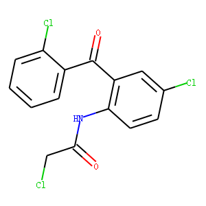 2-​Chloro-​N-​[4-​chloro-​2-​(2-​chlorobenzoyl)​phenyl]​acetamide