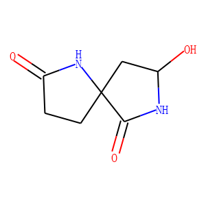 1,7-Diazaspiro[4.4]nonane-2,6-dione,8-hydroxy-,(5R-cis)-(9CI)