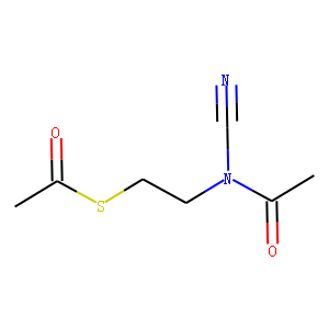 Ethanethioic  acid,  S-[2-(acetylcyanoamino)ethyl]  ester