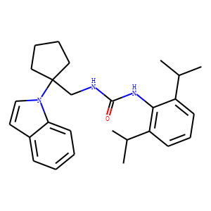 N(sup 1)-(1-(1-Indolyl)cyclopentylmethyl)-N(sup 2)-(2,6-diisopropylphe nyl)urea