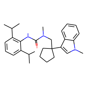 3-(2,6-dipropan-2-ylphenyl)-1-methyl-1-[[1-(1-methylindol-3-yl)cyclope ntyl]methyl]urea