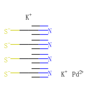 dipotassium tetrakis(thiocyanato-S)palladate(2-)