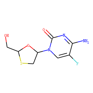 4-amino-5-fluoro-1-[(2R,5S)-2-(hydroxymethyl)-1,3-oxathiolan-5-yl]pyrimidin-2-one