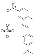 Pyridinium, 1-(((4-(dimethylamino)phenyl)methylene)amino)-2-methyl-5-n itro-, perchlorate