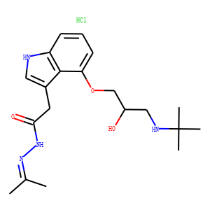 2-[4-[2-hydroxy-3-(tert-butylamino)propoxy]-1H-indol-3-yl]-N-(propan-2 -ylideneamino)acetamide hydro