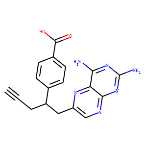 Benzoic acid, 4-[1-[(2,4-diamino-6-pteridinyl)methyl]-3-butyn-1-yl]-