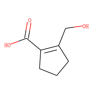 1-Cyclopentene-1-carboxylic acid, 2-(hydroxymethyl)- (8CI,9CI)
