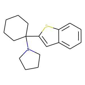 1-(1-(2-benzo(b)thienyl)cyclohexyl)pyrrolidine