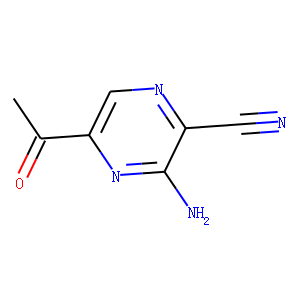 Pyrazinecarbonitrile, 5-acetyl-3-amino- (9CI)