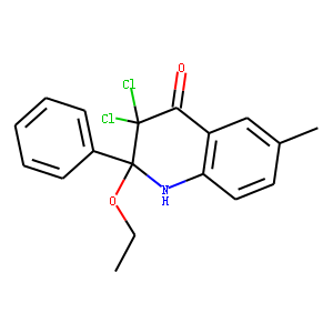 4(1H)-Quinolinone,  3,3-dichloro-2-ethoxy-2,3-dihydro-6-methyl-2-phenyl-
