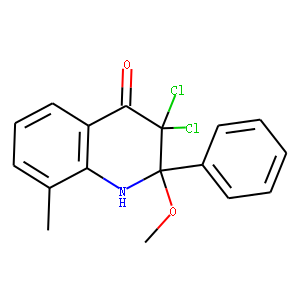 4(1H)-Quinolinone,  3,3-dichloro-2,3-dihydro-2-methoxy-8-methyl-2-phenyl-