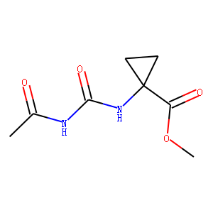 Cyclopropanecarboxylic acid, 1-[[(acetylamino)carbonyl]amino]-, methyl ester (9CI)