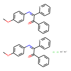 bis(N-(4-methoxyphenyl)-alpha-benzoylbenzylideneamine)di-mu-chlorodiplatinum(II)