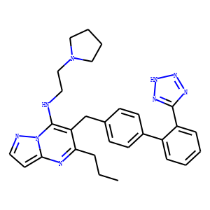 5-Propyl-N-(2-(1-pyrrolidinyl)ethyl)-6-((2/'-(1H-tetrazol-5-yl)(1,1/'- biphenyl)-4-yl)methyl) pyrazo