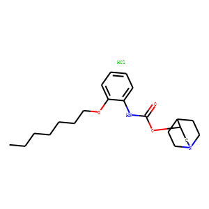 Carbamic acid, (2-(heptyloxy)phenyl)-, 1-azabicyclo(2.2.2)oct-3-yl est er, monohydrochloride